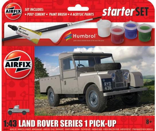 Airfix 1/43 Land Rover Series 1 Pick-Up - Starter Set image
