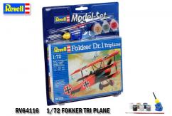 Revell 1/72 Fokker Dr.1 Triplane Model Set image