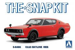 Aoshima 1/32 Nissan Skyline GT-R C110 Red - Snap Kit image