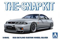 Aoshima 1/32 Nissan Skyline GT-R R33 Custom Wheel Silver - Snap Kit image