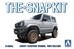 Aoshima 1/32 Suzuki Jimny Custom Wheel Met Silky Silver - Snap Kit image