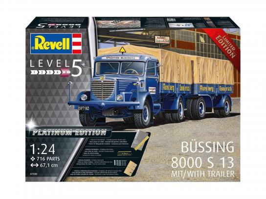 Revell 1/24 Büssing 8000 S 13 W/Trailer Platinum Edition image