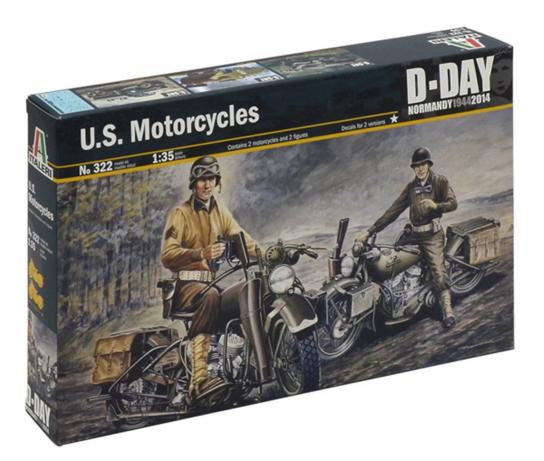 Italeri 1/35 U.S. Motorcycles WWII image