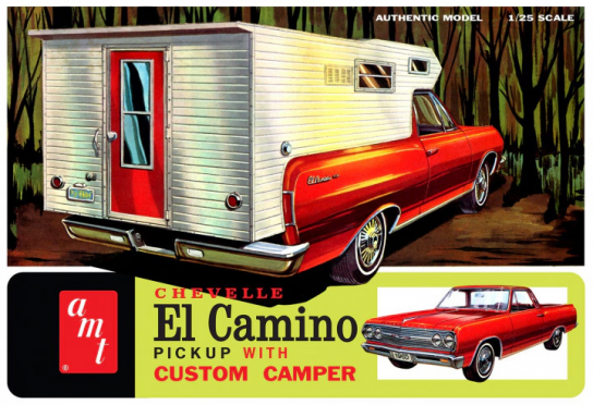 AMT 1/25 Chevrolet Chevelle El Camino1965 with Custom Camper image