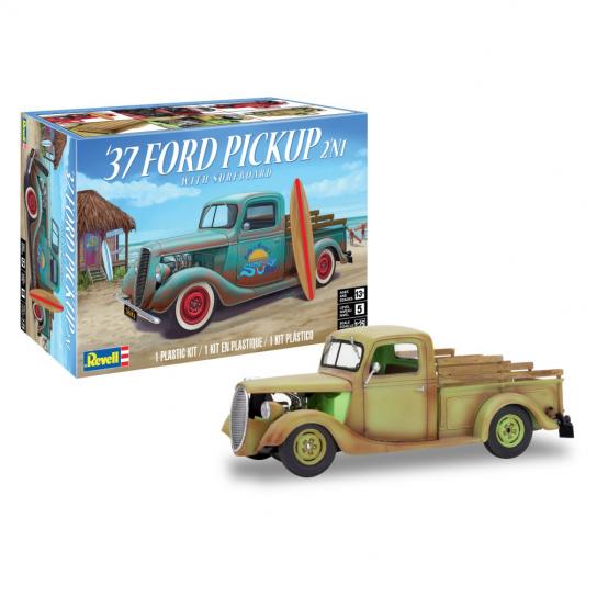 Revell 1/24 Ford Pickup 2'n1 1937 W/Surfboard image