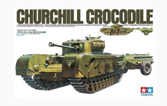 Tamiya 1/35 Churchill Crocodile Tank with Trailer image