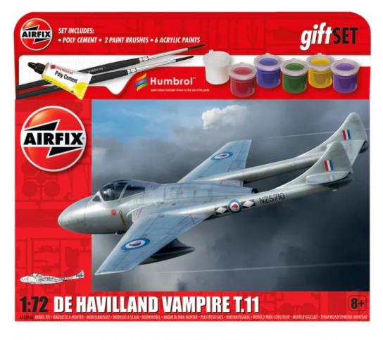 Airfix 1/72 De Havilland Vampire T.11 Modelling Set image