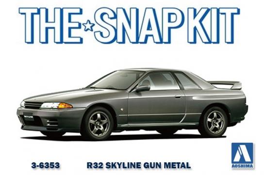 Aoshima 1/32 Nissan Skyline GT-R R32 Crystal White - Snap Kit image