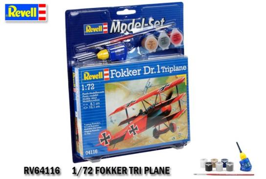 Revell 1/72 Fokker Dr.1 Triplane Model Set image