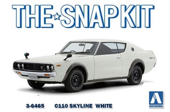 Aoshima 1/32 Nissan Skyline GT-R C110 White - Snap Kit image