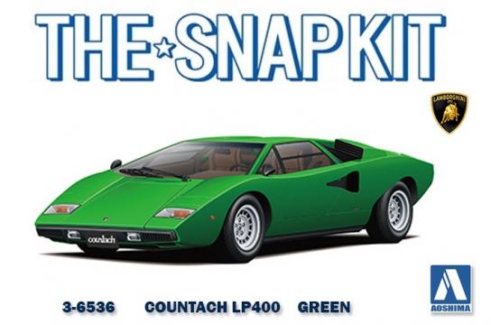 Aoshima 1/32 Lamborghini Countach LP400 Green - Snap Kit image