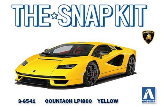 Aoshima 1/32 Lamborghini Countach LPI800 Yellow - Snap Kit image